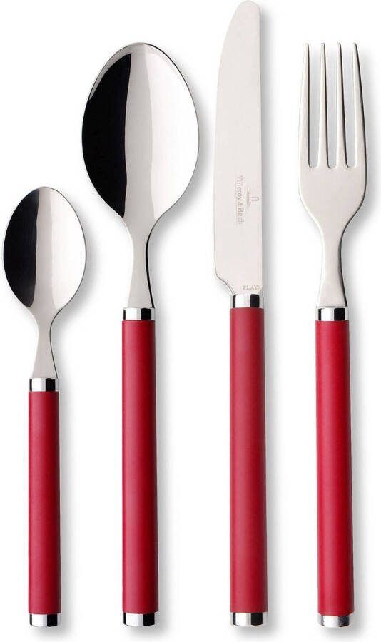 Villeroy Boch Villeroy & Boch Bestekset Play! Red Roses 24 delig 6 personen