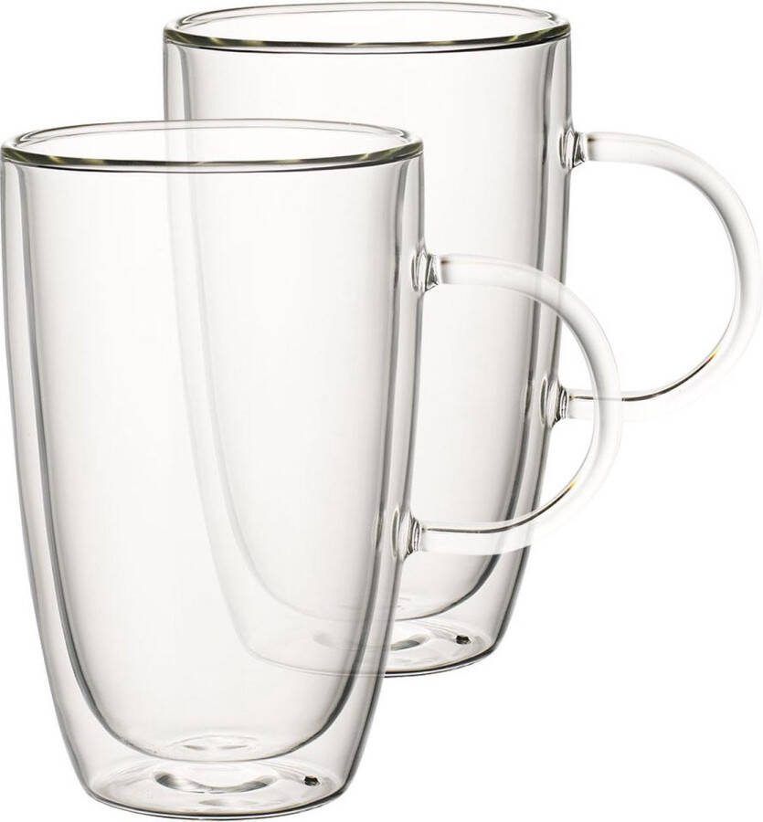 Villeroy & Boch Dubbelwandige Glazen Artesano Hot & Cold Beverages 450 ml 2 Stuks Met Oor