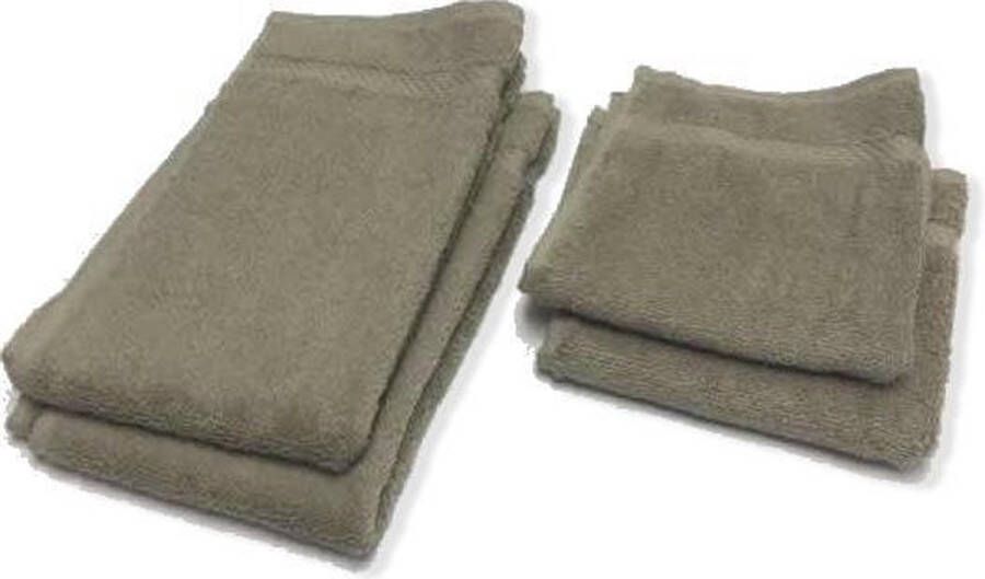 Villeroy & Boch Handdoeken set van 4 | 2 stuks 30x30cm & 2 stuks 30x50cm