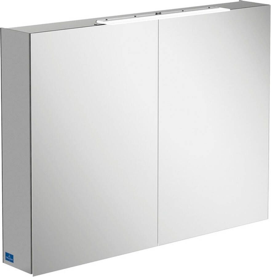 Villeroy & Boch My View One spiegelkast met LED-verlichting en 2 deuren 100 7x74 6 cm