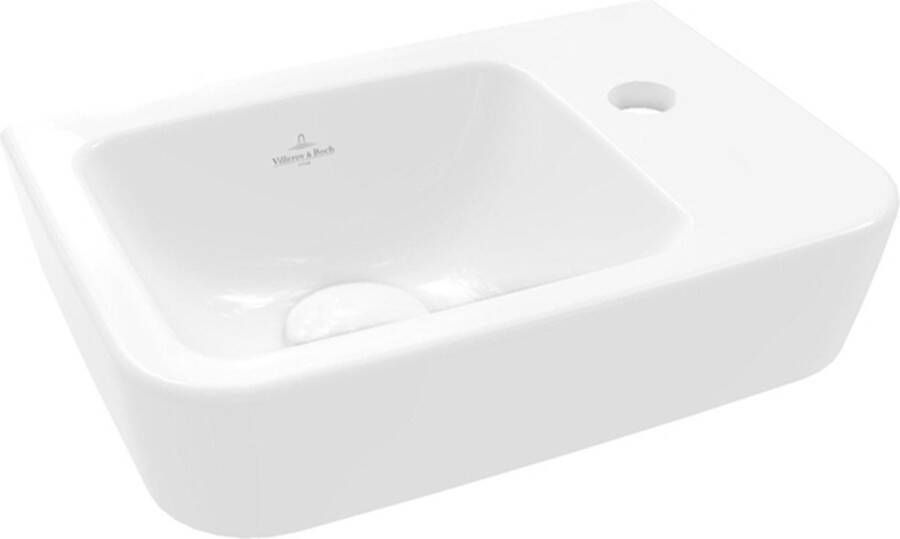 Villeroy & Boch O.novo fontein 36X25cm 1 kraangat rechts zonder overloop wit