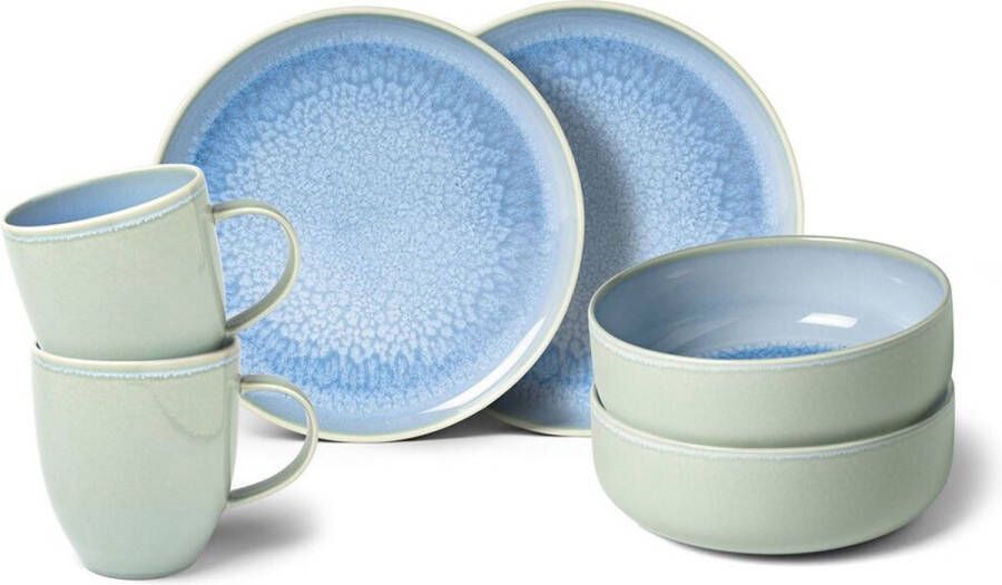 LIKE Villeroy & Boch Group Villeroy & Boch Crafted Ontbijt Serviesset 6-delig Blueberry