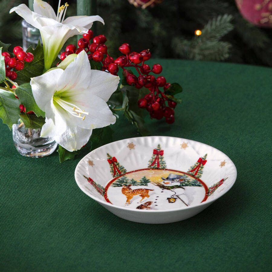 Villeroy & Boch Toy's Fantasy schaal klein sneeuwman met dieren 17 cm