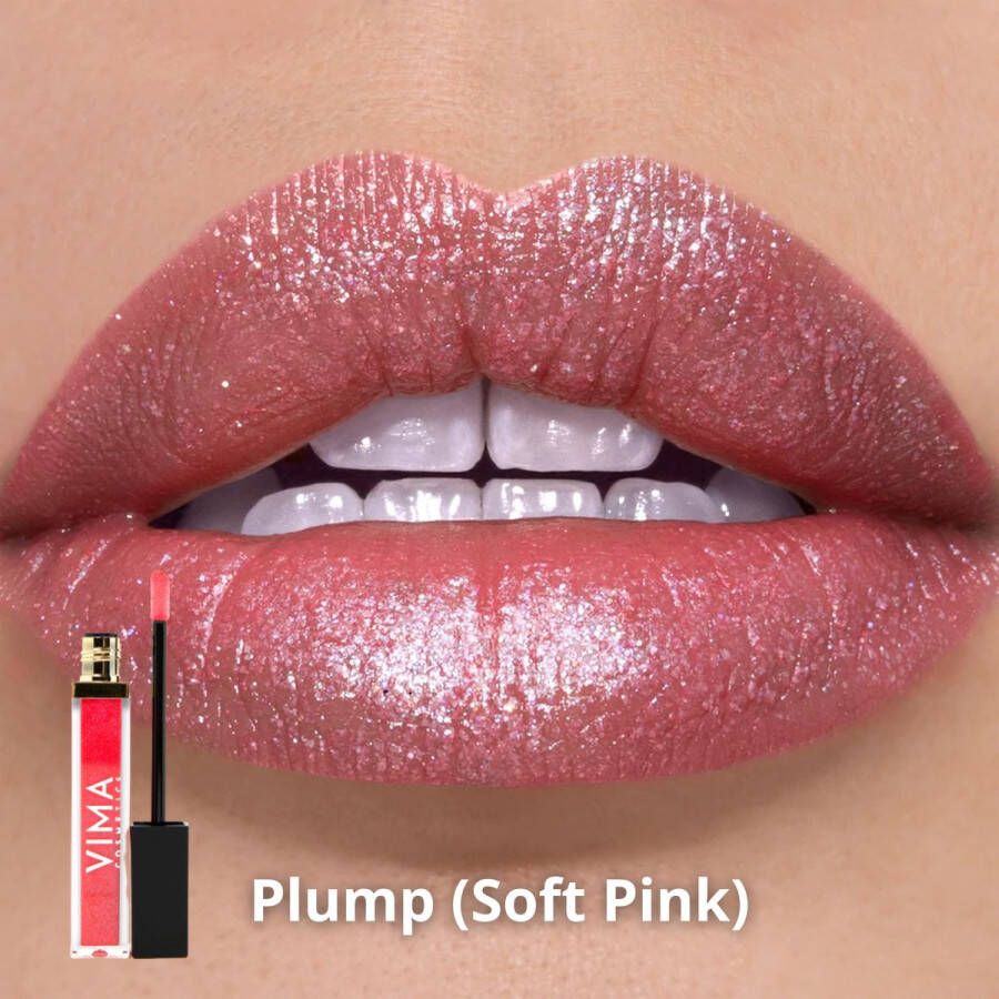 Vimacosmetics VIMA Lipgloss Soft Pink (Plump) Hydraterend Creamy Volumegevende Lipgloss