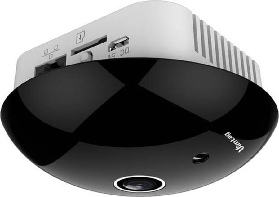 Vimtag F2(5MP) Smart Cloud IP Camera Fish-eye plafond camera 5MP microfoon en speaker 180 graden panoramisch Wifi & LAN IP-beveiligingscamera Binnen Bolvormig 1936 x 1936 Pixels