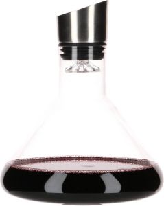 Vinata Decanter Sicilia 1.5 Liter Karaf Kristal Wijn Decanteerder Handgemaakte Wijn Beluchter