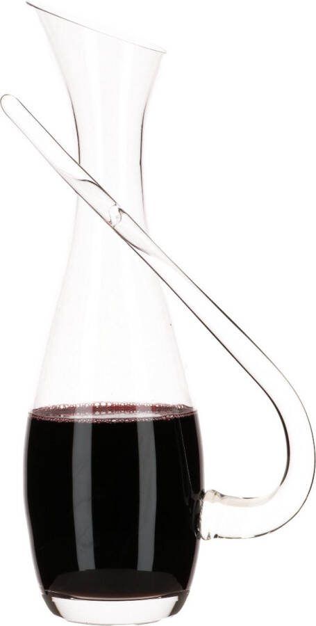 Vinata Lazio decanter 1.2 Liter Karaf kristal Wijn decanteerder Handgemaakte wijn beluchter