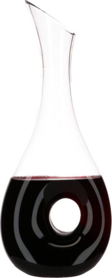 Vinata Liguria decanter 1.2 Liter Karaf kristal Wijn decanteerder Handgemaakte wijn beluchter