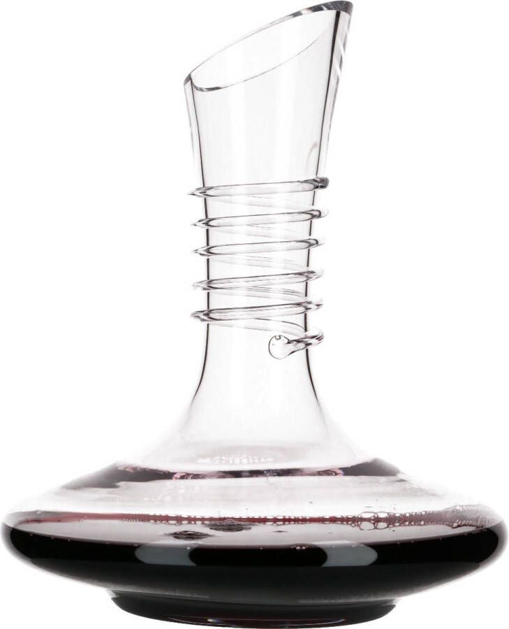 Vinata Decanter Milano 1.8 Liter Karaf kristal Wijn decanteerder Handgemaakte wijn beluchter Moederdag Cadeau Kado voor Moeder Geschenk Mama