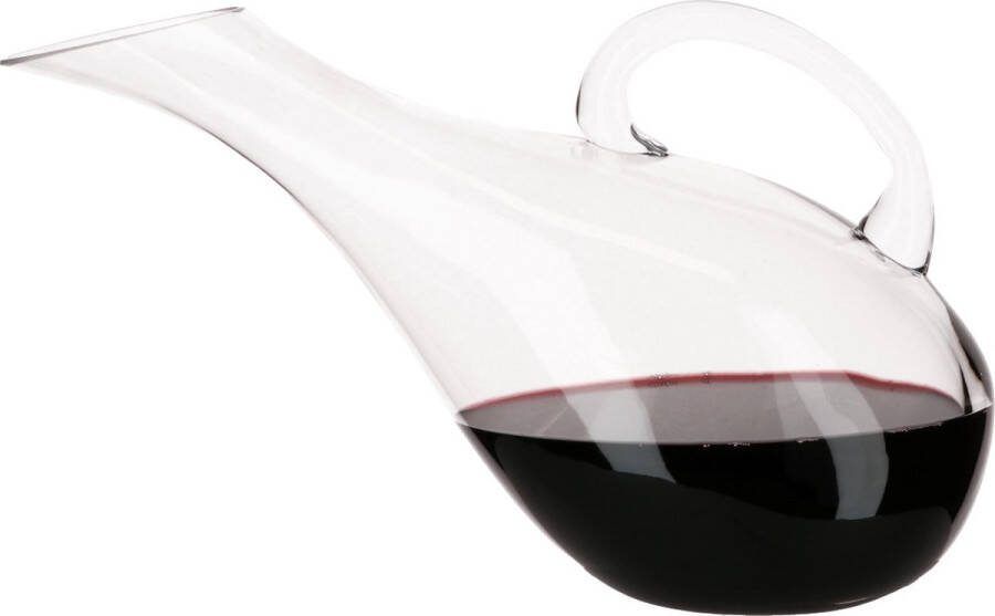 Vinata Molise decanter 1.2 Liter Karaf kristal Wijn decanteerder Handgemaakte wijn beluchter