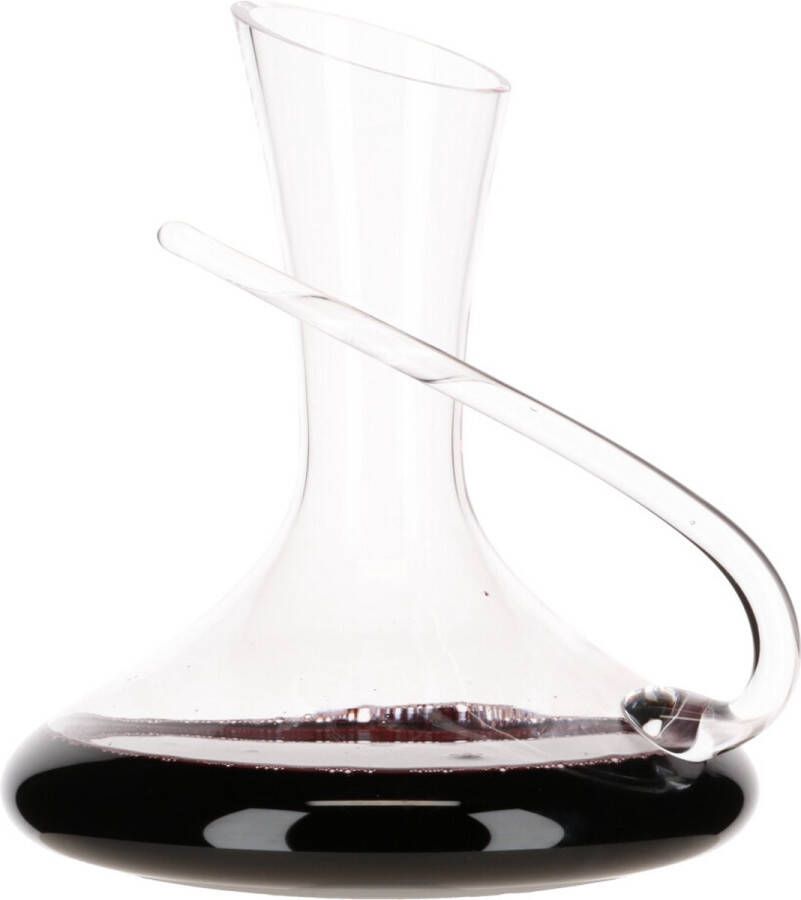 Vinata Decanter Valle d'Aosta 1.35 Liter Karaf kristal Wijn decanteerder Handgemaakte wijn beluchter Moederdag Cadeau Kado voor Moeder Geschenk Mama