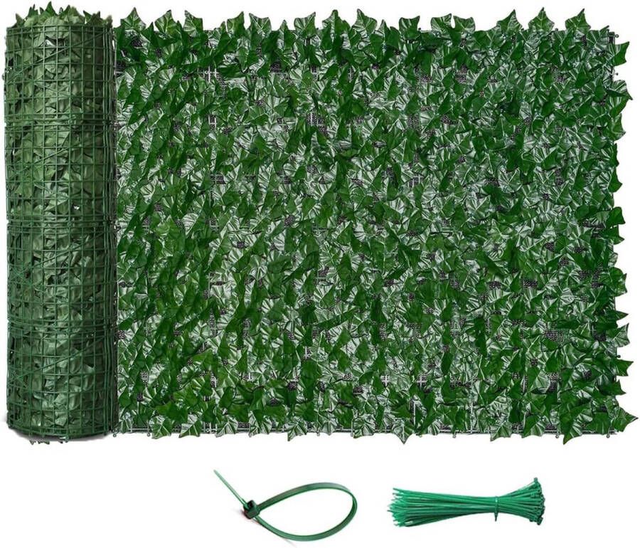 Vinclus Kunstklimop Tuin Inkijkbescherming balkon Privacy balkon Inkijkbescherming Kunstplant Decoratie voor tuin Kunst heg balkon Buitendecoratie Groen 100 x 300 cm