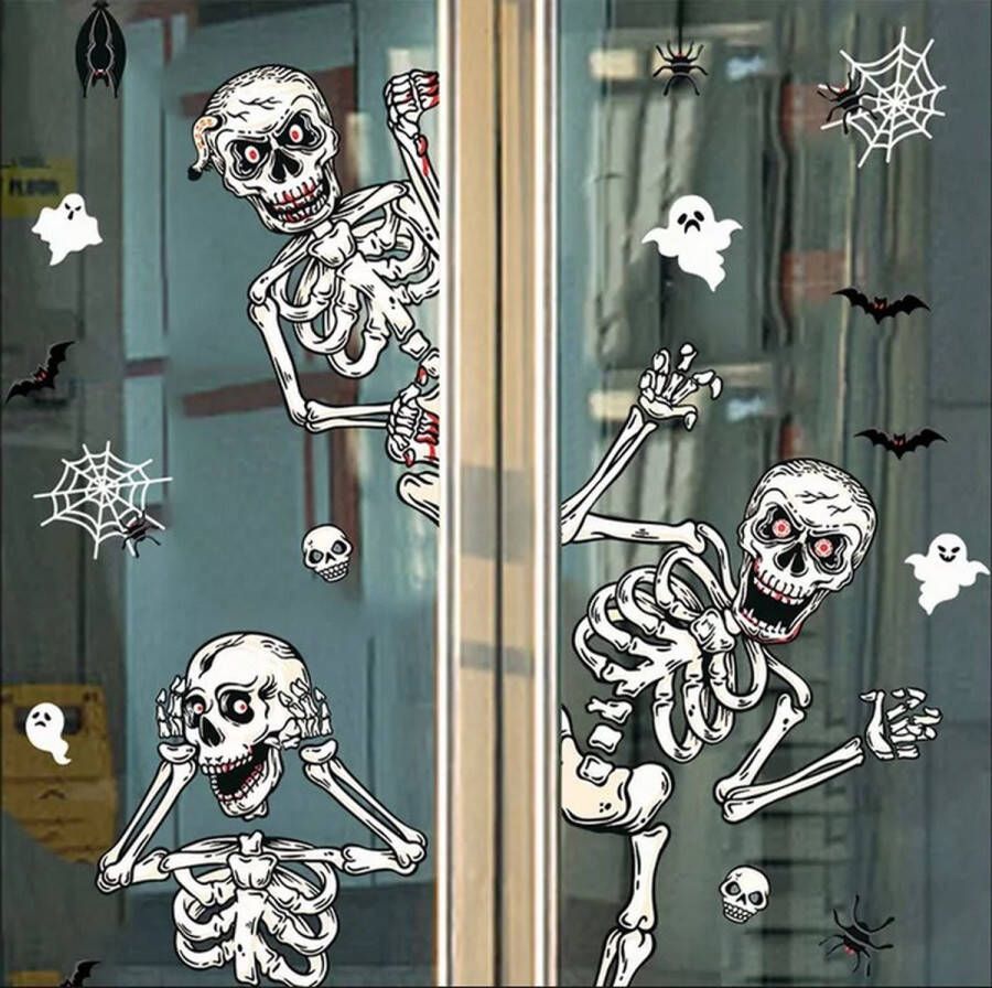 VinkToys Raamstickers Halloween 4-delig Halloween raamstickers PVC Herbruikbaar Zelfklevend Raamfolie Set 5 29 stickers