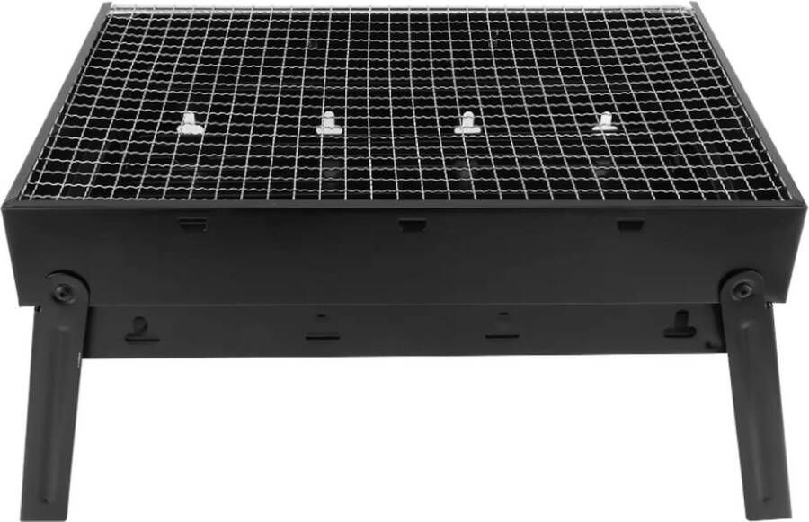 Vintag BBQ Barbecue Houtskool BBQ Compact Barbecue Houtskool Festival Tafel Grill Picknicken Inklapbaar Camping Strand Zwart