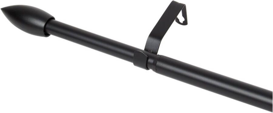 Vintag Gordijnroede Gordijnstang Gordijnrek Gordijnroede uitschuifbaar 120 210 CM Mat Zwart