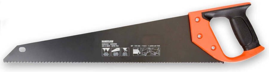 Vintag Handzaag Gecoat Zaagblad 500mm Geschikt voor ALLE soorten Hout Rubberen Grip