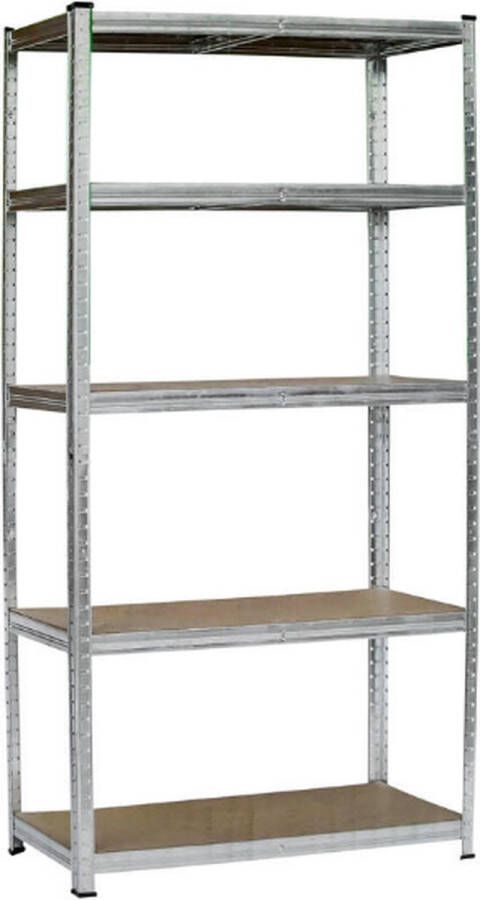 Vintag Stellingkast 175KG Plank MDF Planken Gegalvaniseerd Metalen Frame 180 X 90 X 40 CM Verstelbaar Opbergrek Makkelijk Te Monteren