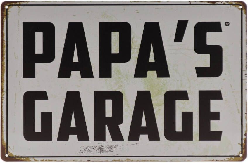 Vintage art Wandbord – Mancave – Papa's garage Vaderdag Klus vader – Vintage Retro Wanddecoratie – Reclame bord – Restaurant – Kroeg Bar – Cafe Horeca – Metal Sign Pin Up Girl 20x30cm
