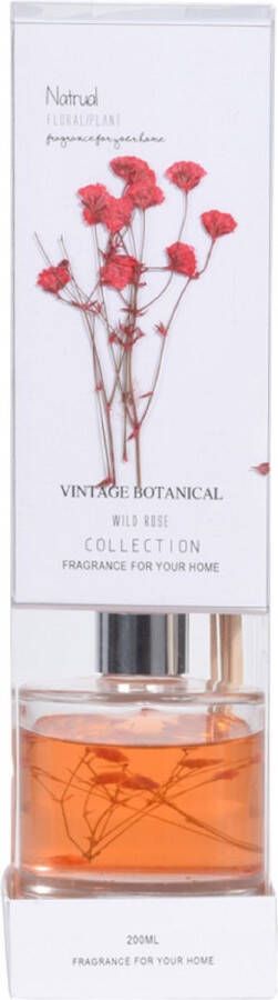 Vintage botanical Geur verspreider geurstokjes voor uw interieur wild Roses 200 ml geurverspreider moederdag cadeautje