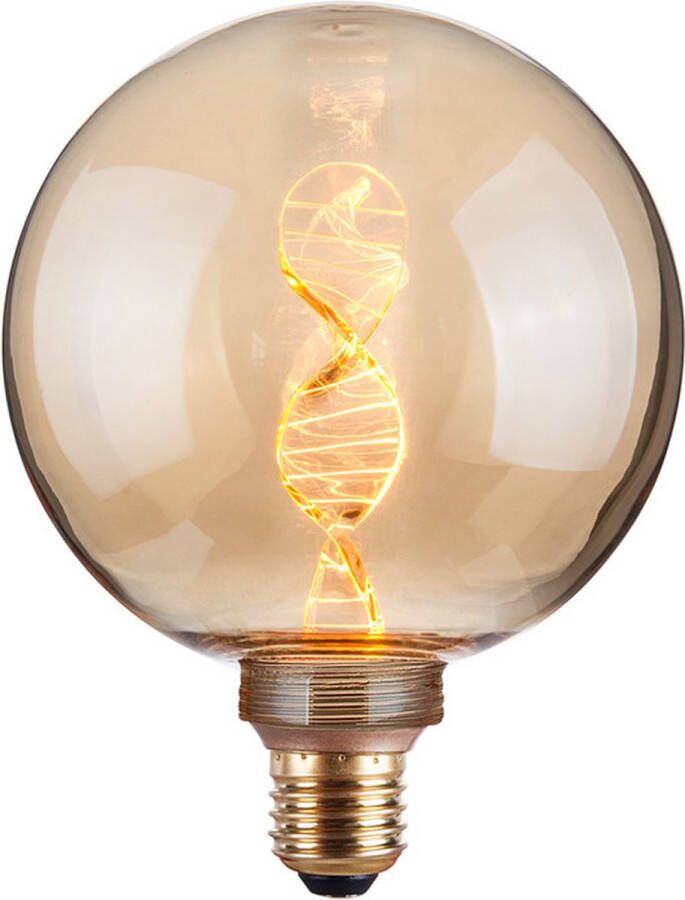 Vintlux E27 dimbare LED filamentlamp 4W G125 110lm 1800K Kyodai DNA Globe XL Gold