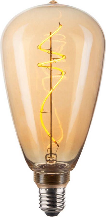 Vintlux E27 dimbare LED filamentlamp 4W SF100 265lm 2200K Kyodai Fluxx Edison XL Gold