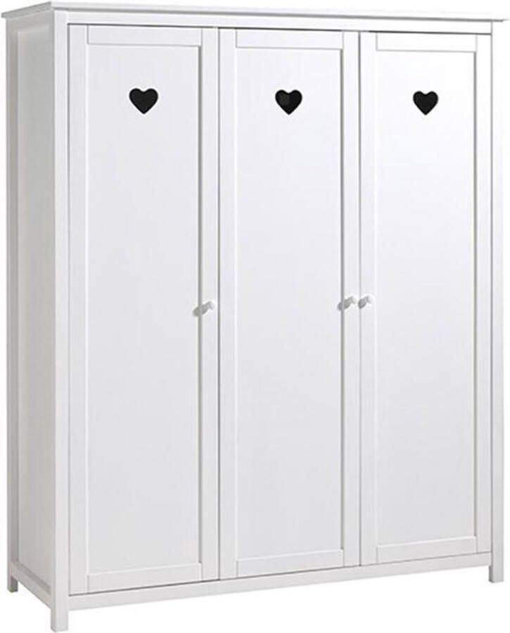 Vipack Baby Nora draaideurkast Amori 159 x 190 x 57 cm wit kinderkast