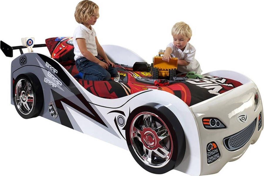 Vipack Autoledikant Slaapoppervlak 90 200 wielen met velgenlook stijlvol ontwerp