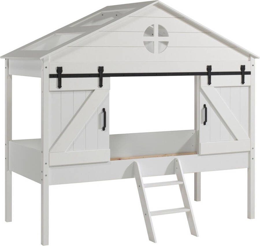 Vipack halfhoogslaper Bernie wit 218 3x101x201 8 cm Leen Bakker