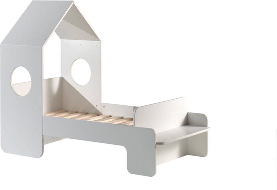 Vipack peuterbed bedhuisje Casimi wit 70x140 cm Leen Bakker