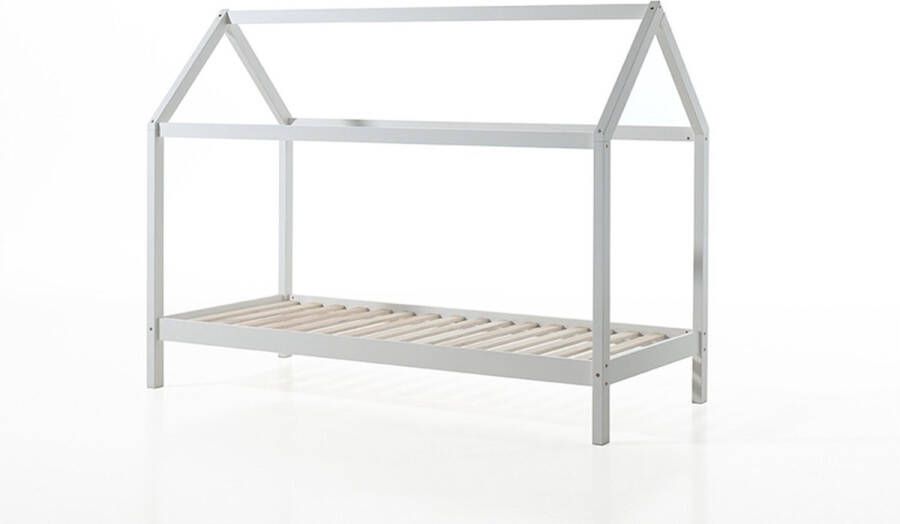 Vipack Bed Dalles met dak Kinderbed 90 x 200 cm Wit