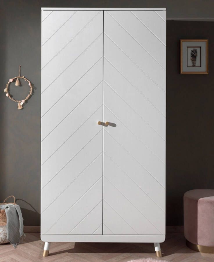 Vipack Kledingkast Ruime 2-deurs kledingkast in landhuis-look 2 vakken - Foto 2