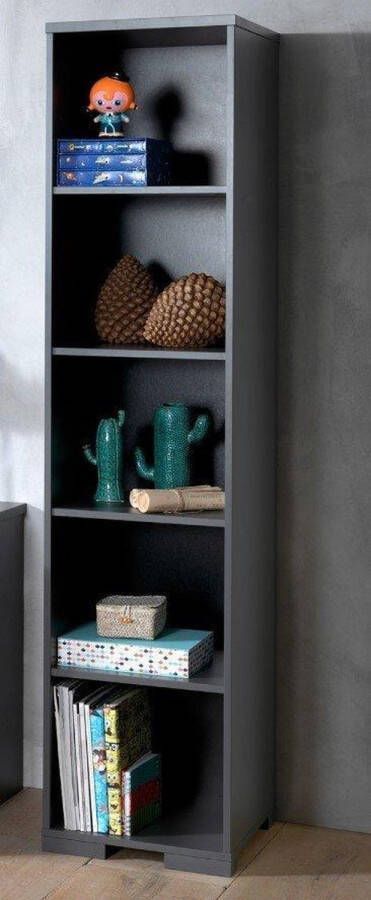 Vipack boekenkast Londen antraciet 195 2x45 5x45 cm Leen Bakker