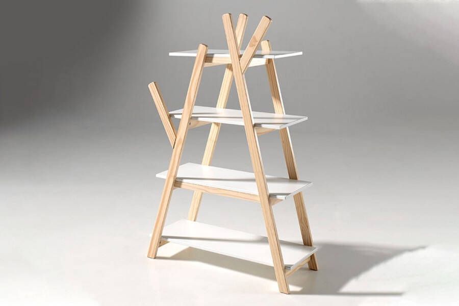 Vipack Kinderrek Kiddy met 5 planken in verschillende maten het kan universeel in ruimtes worden gebruikt