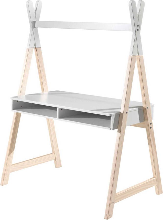 Vipack Bureau Kiddy Originele tipi look voor het bureau met groot werkoppervlak