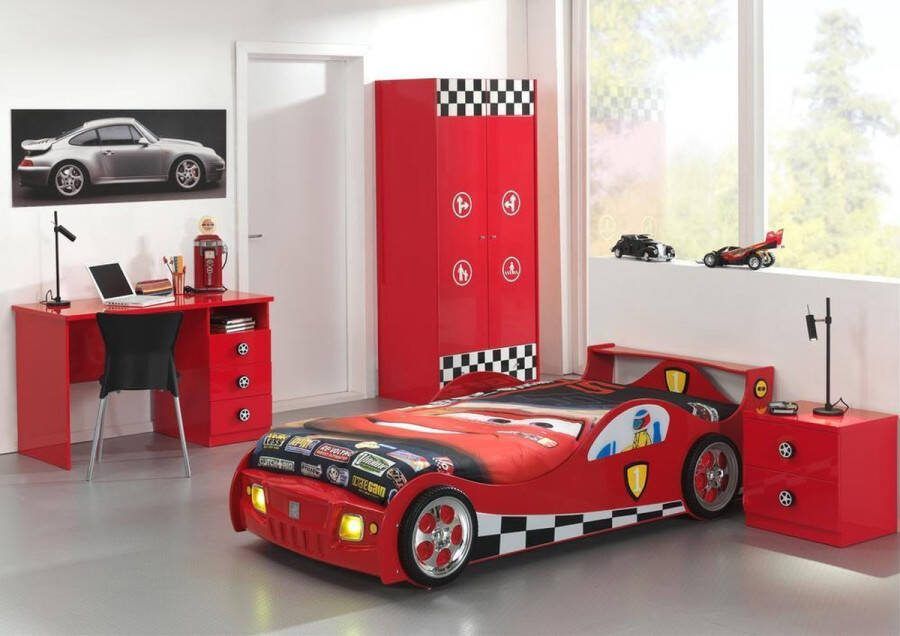 Vipack kinderbureau Monza rood 60x120x74 cm Leen Bakker