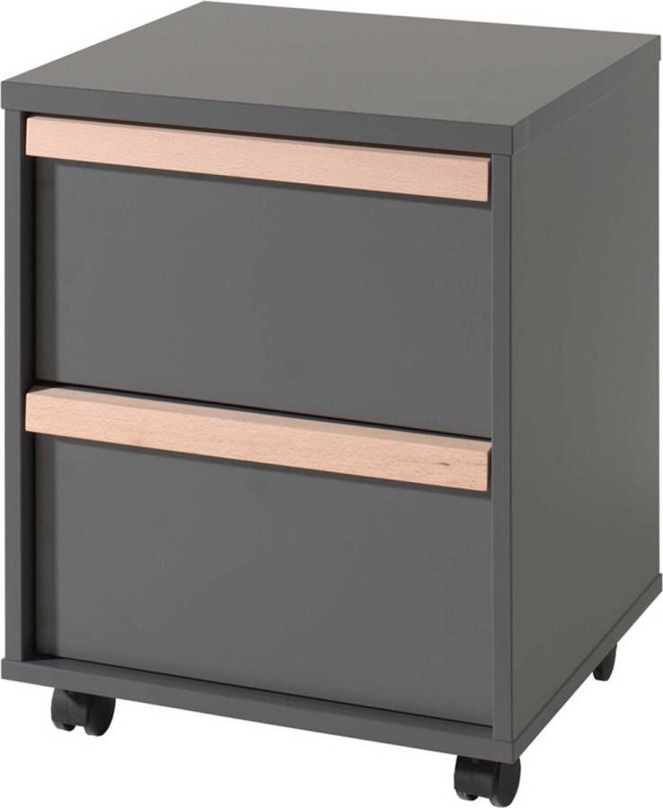 Vipack rolcontainer voor bureau London antraciet 59 7x48 1x40 cm Leen Bakker - Foto 2