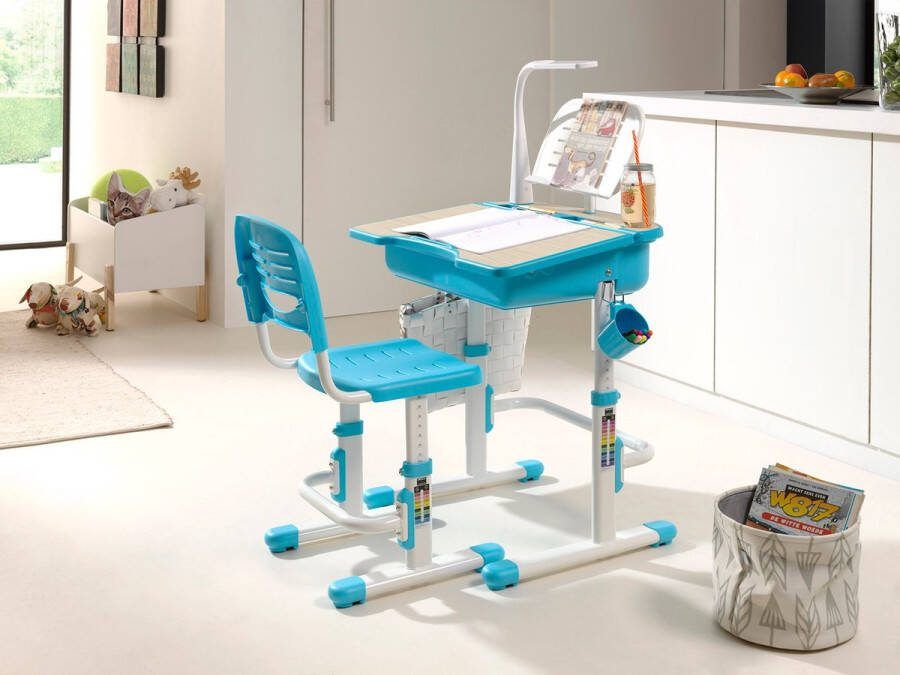 Vipack Kinderbureau Comfortline Scholierenbureau ergonomisch in hoogte verstelbaar met bergruimte (set)