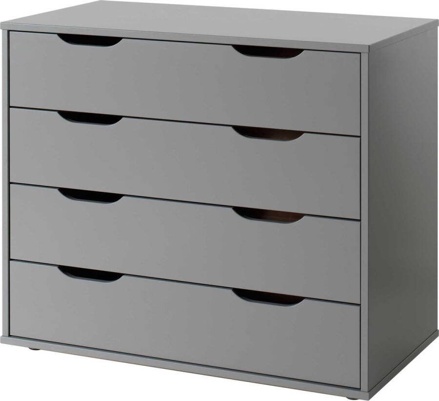 Vipack Commode 4 laden Pino Scott 85 5 x 71 8 x 43 3 cm grijs