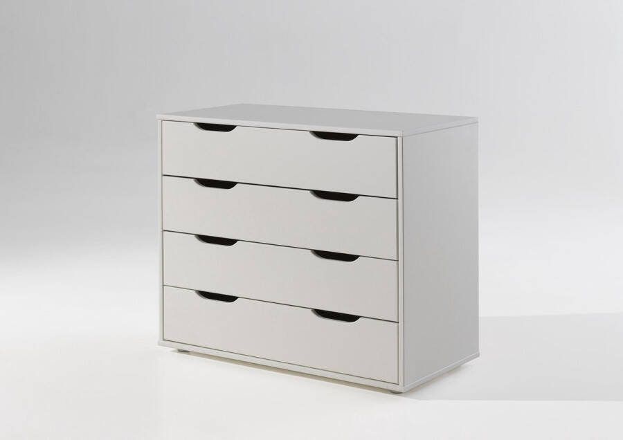 Vipack Commode 4 laden Pino Scott 85 5 x 71 8 x 43 3 cm wit