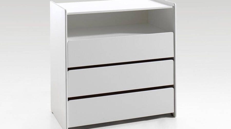 Vipack Ladekast Kiddy met 3 ruime lades en 1 open vak Lades met soft-close universeel inzetbaar