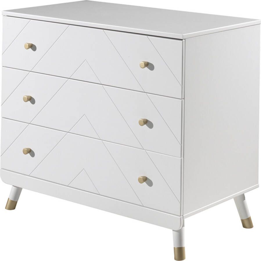 Vipack Commode Billy Met 3 Laden 100 x 89 x 57 cm wit