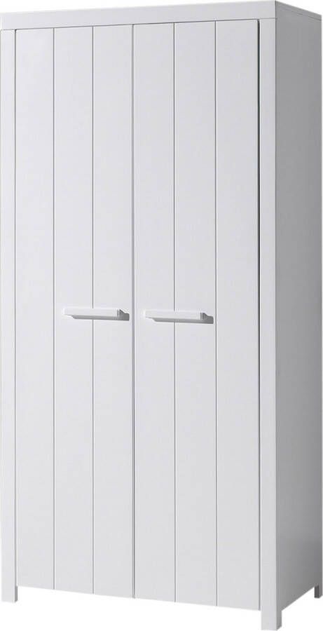 Vipack Draaideurkast Erik 2 deurs 100 x 205 x 55 cm wit