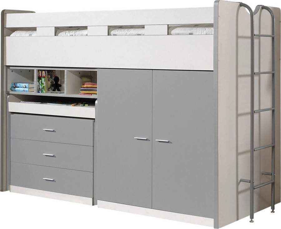 Vipack halfhoogslaper Bonny zilverkleurig 227x150x94 6 cm Leen Bakker