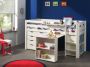 Vipack halfhoogslaper Pino met bureau incl. lades wit 114x105x209 3 cm Leen Bakker - Thumbnail 3