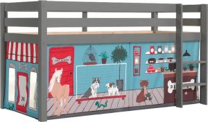 Vipack Halfhoogslaper Grijs met tent – Pet Shop