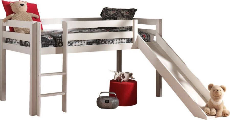 Vipack Hoogslaper Pino incl. lattenbodem ladder glijbaan en valbeveiliging