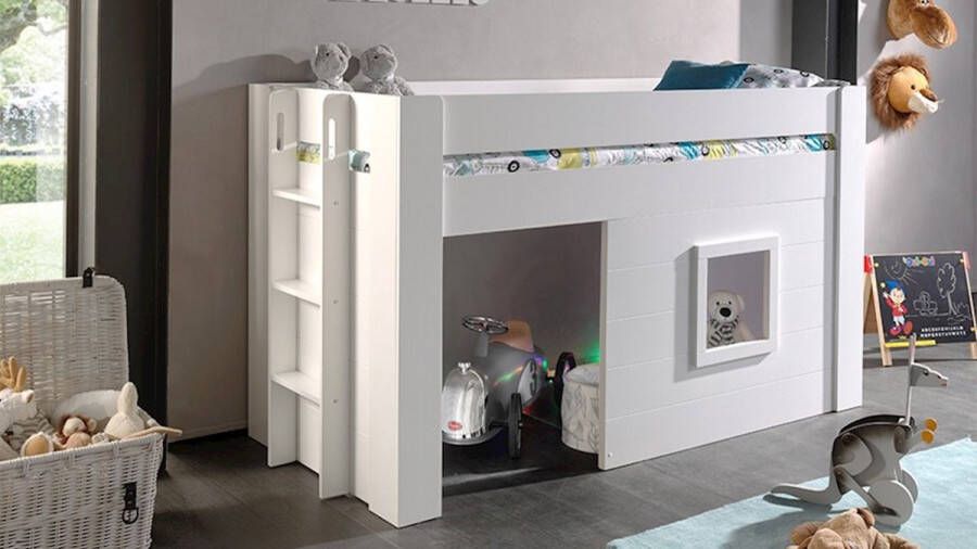 Vipack Hoogslaper Noah een geweldig stapelbed met hoge stabiliteit wit gelakt - Foto 2