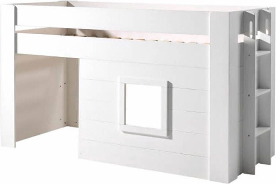 Vipack Hoogslaper Noah een geweldig stapelbed met hoge stabiliteit wit gelakt