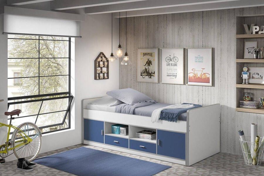Vipack 1-persoonsledikant BONNY met comfortlighoogte bergruimte onder het bed ligoppervlak 90x200 cm