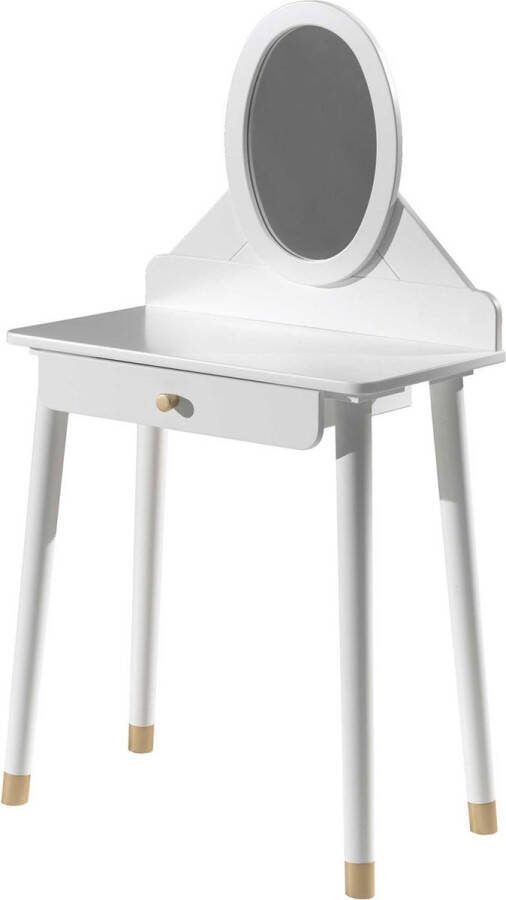 Vipack Kinderkaptafel Billy met spiegel hout wit